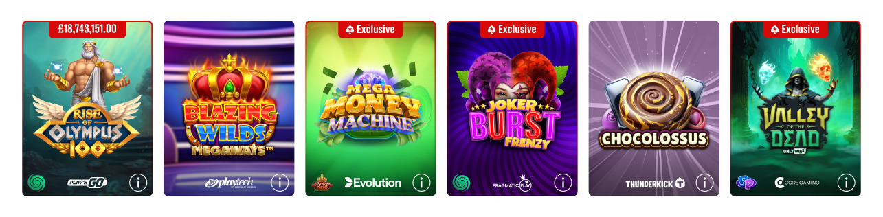 Redesigned game tile examples